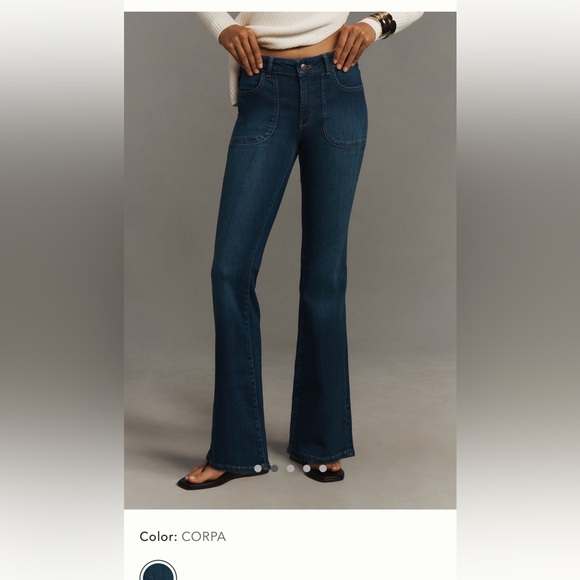 NWT Pilcro low-rise Icon flare black jeans 28 - Picture 6 of 8